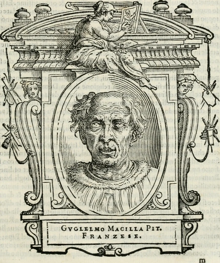 An illustration from Le vite de' piv eccellenti pittori, scvltori, et architettori, 1568, leaf 130