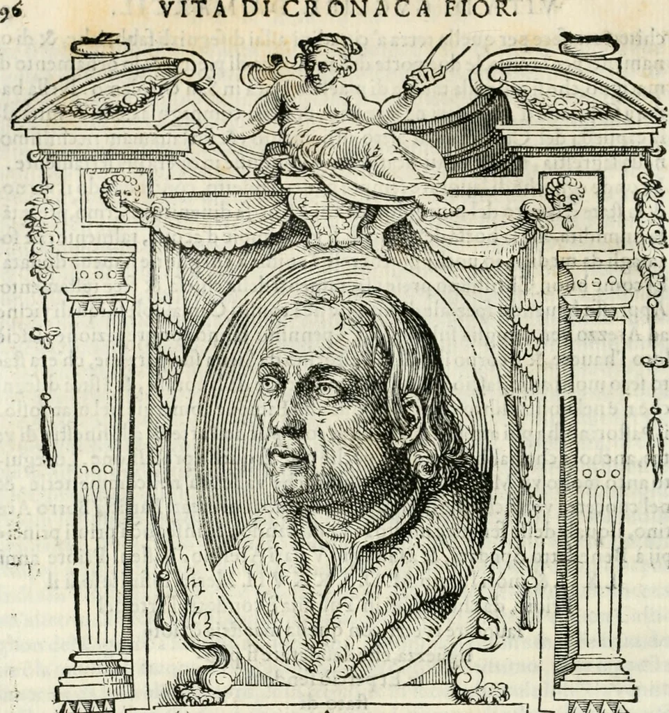 An illustration from Le vite de' piv eccellenti pittori, scvltori, et architettori, 1568, leaf 137