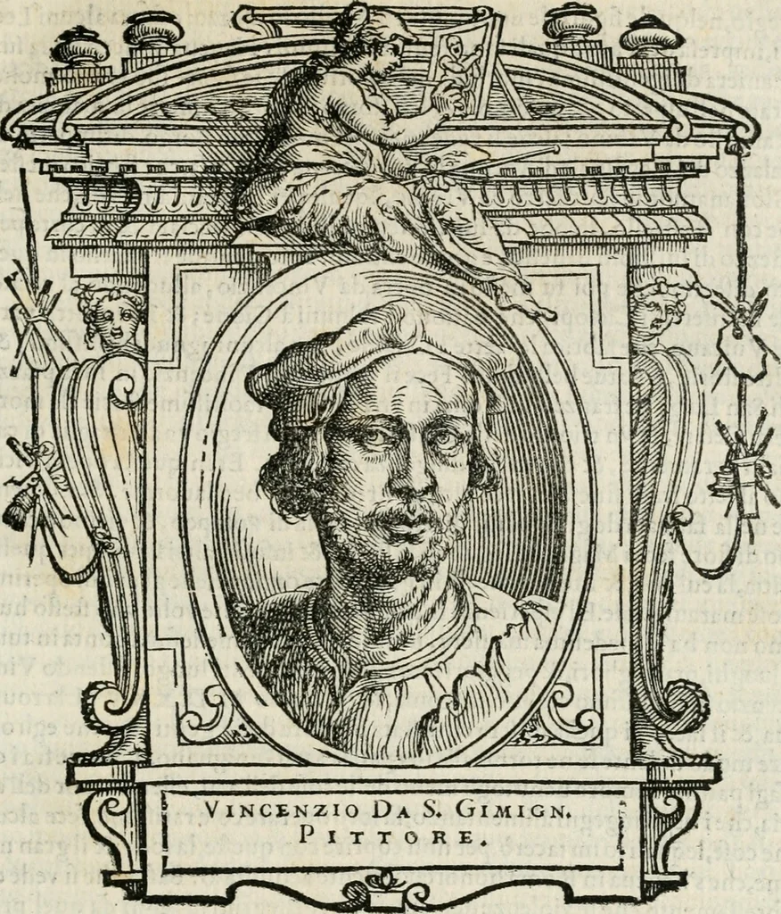 An illustration from Le vite de' piv eccellenti pittori, scvltori, et architettori, 1568, leaf 152