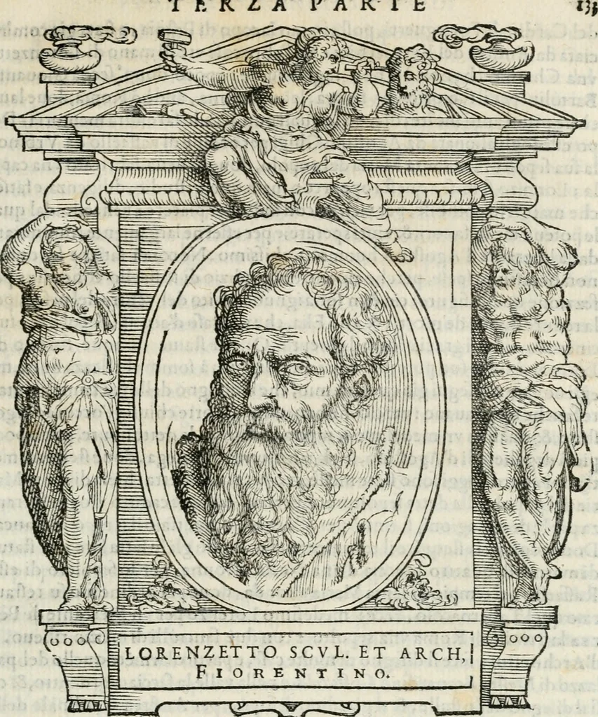 An illustration from Le vite de' piv eccellenti pittori, scvltori, et architettori, 1568, leaf 174