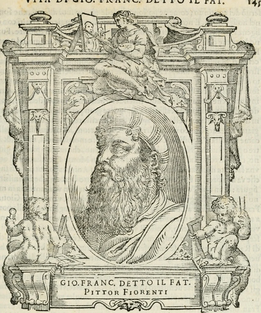 An illustration from Le vite de' piv eccellenti pittori, scvltori, et architettori, 1568, leaf 186