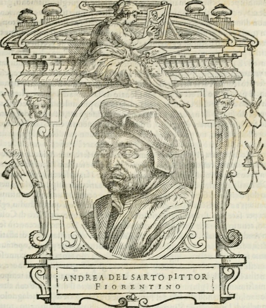 An illustration from Le vite de' piv eccellenti pittori, scvltori, et architettori, 1568, leaf 190