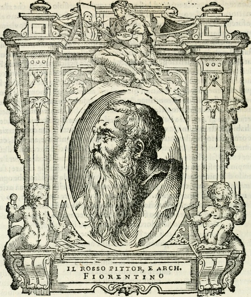 An illustration from Le vite de' piv eccellenti pittori, scvltori, et architettori, 1568, leaf 245
