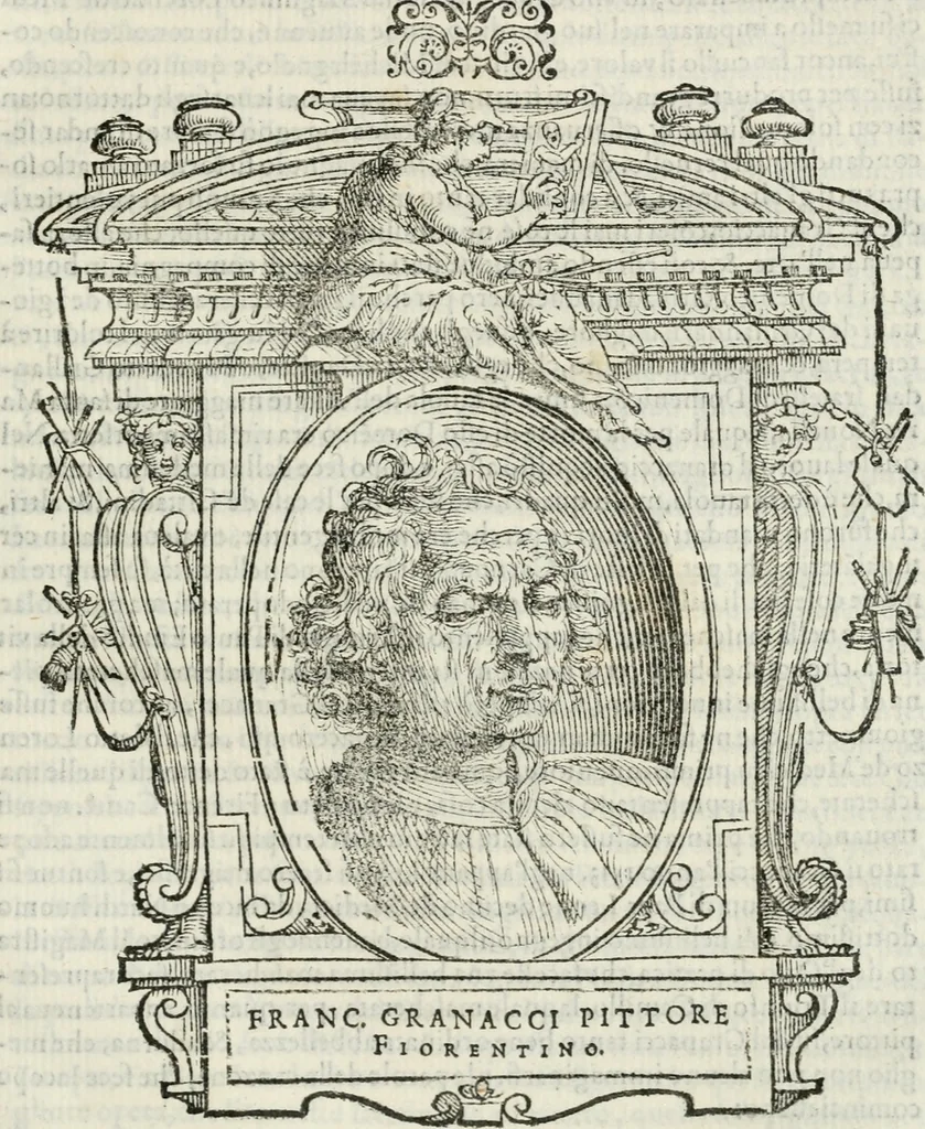 An illustration from Le vite de' piv eccellenti pittori, scvltori, et architettori, 1568, leaf 316