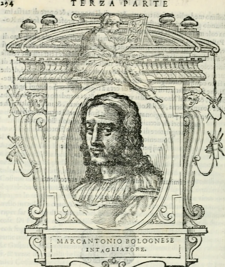 An illustration from Le vite de' piv eccellenti pittori, scvltori, et architettori, 1568, leaf 335