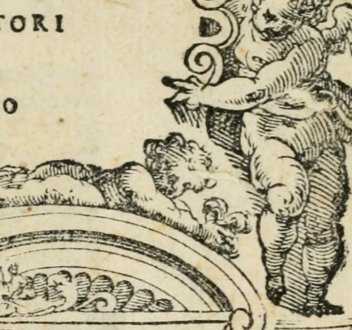 An illustration from Le vite de' piv eccellenti pittori, scvltori, et architettori, 1568, leaf 4