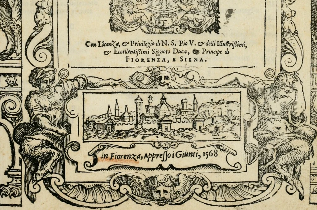 An illustration from Le vite de' piv eccellenti pittori, scvltori, et architettori, 1568, leaf 4