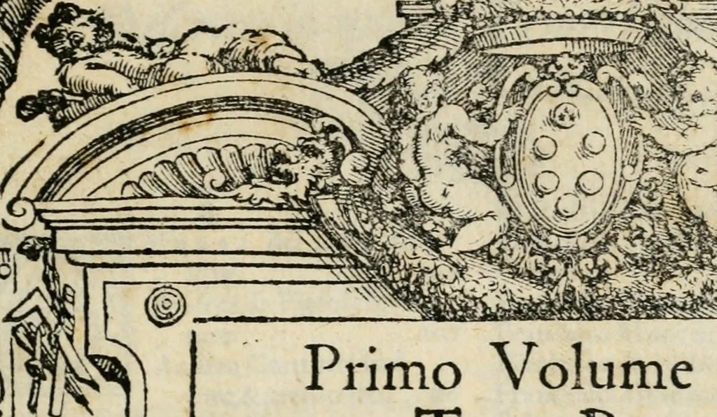 An illustration from Le vite de' piv eccellenti pittori, scvltori, et architettori, 1568, leaf 4