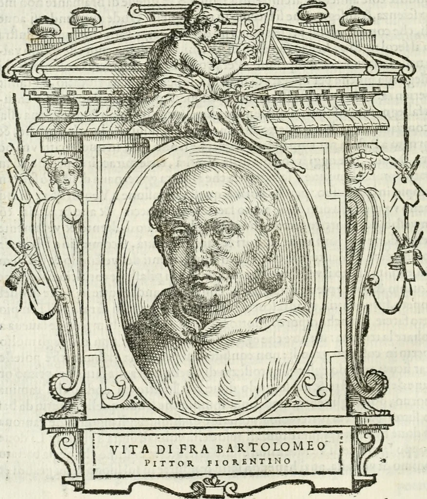 An illustration from Le vite de' piv eccellenti pittori, scvltori, et architettori, 1568, leaf 75
