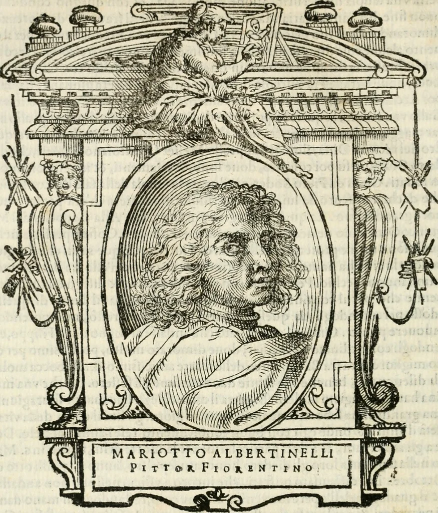 An illustration from Le vite de' piv eccellenti pittori, scvltori, et architettori, 1568, leaf 83