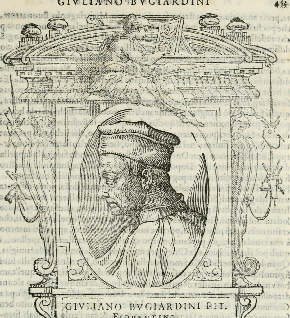 An illustration from Le vite de' piv eccellenti pittori, scvltori, et architettori, 1568, leaf 130