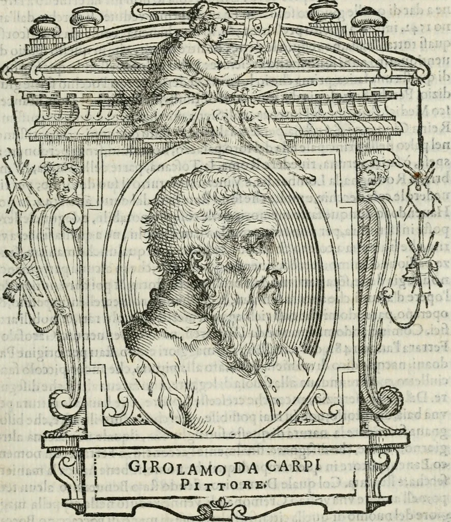 An illustration from Le vite de' piv eccellenti pittori, scvltori, et architettori, 1568, leaf 224