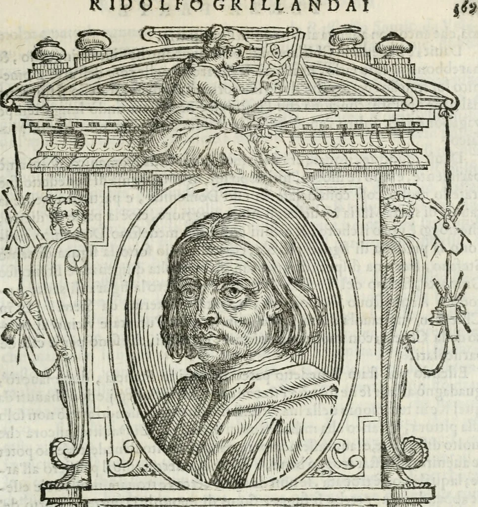 An illustration from Le vite de' piv eccellenti pittori, scvltori, et architettori, 1568, leaf 246