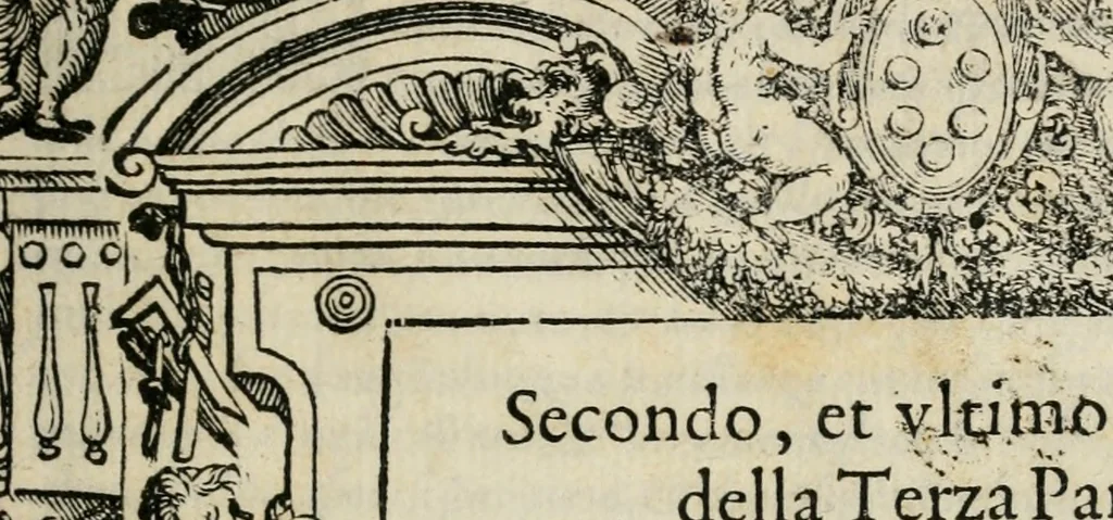 An illustration from Le vite de' piv eccellenti pittori, scvltori, et architettori, 1568, leaf 4