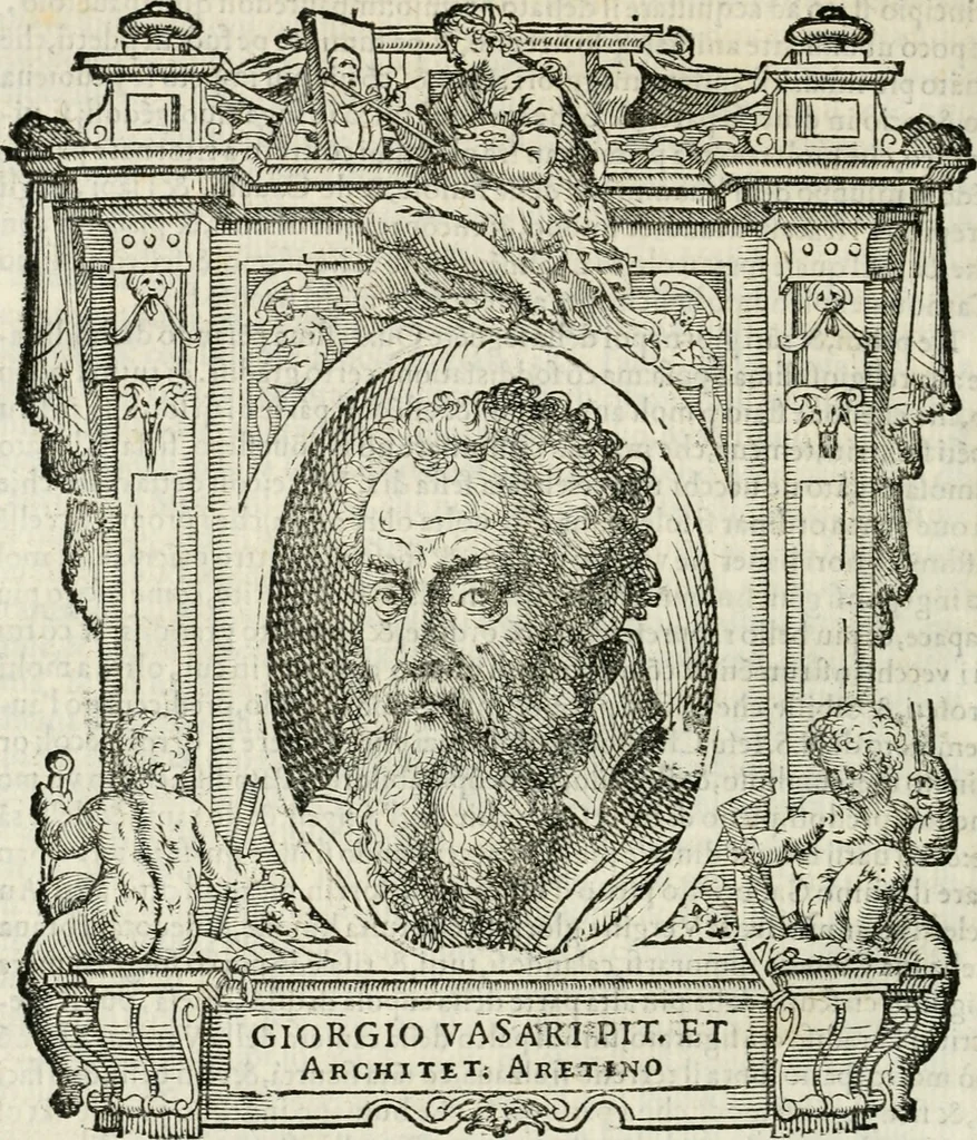 An illustration from Le vite de' piv eccellenti pittori, scvltori, et architettori, 1568, leaf 619