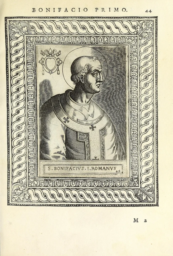 An illustration from Le vite de pontefici, 1588, leaf 103