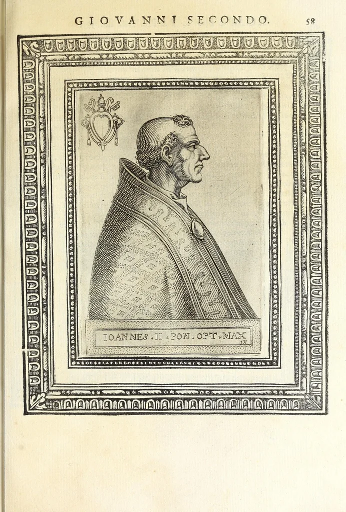 An illustration from Le vite de pontefici, 1588, leaf 131