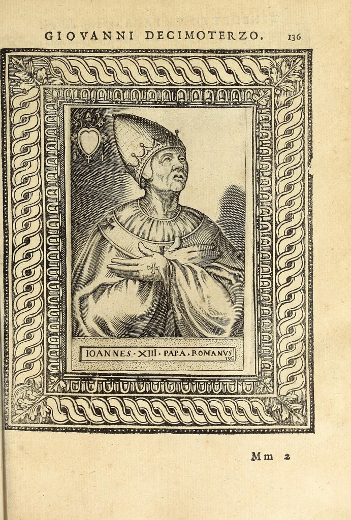 An illustration from Le vite de pontefici, 1588, leaf 287