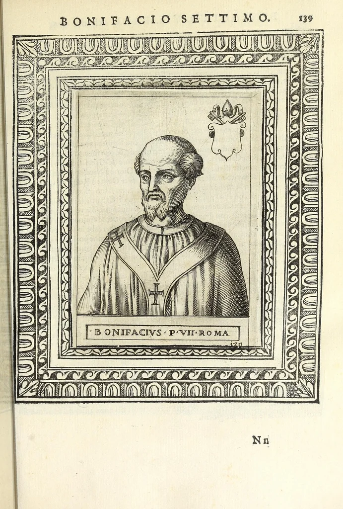 An illustration from Le vite de pontefici, 1588, leaf 293