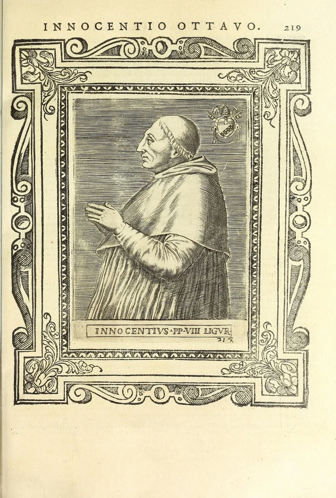 An illustration from Le vite de pontefici, 1588, leaf 455