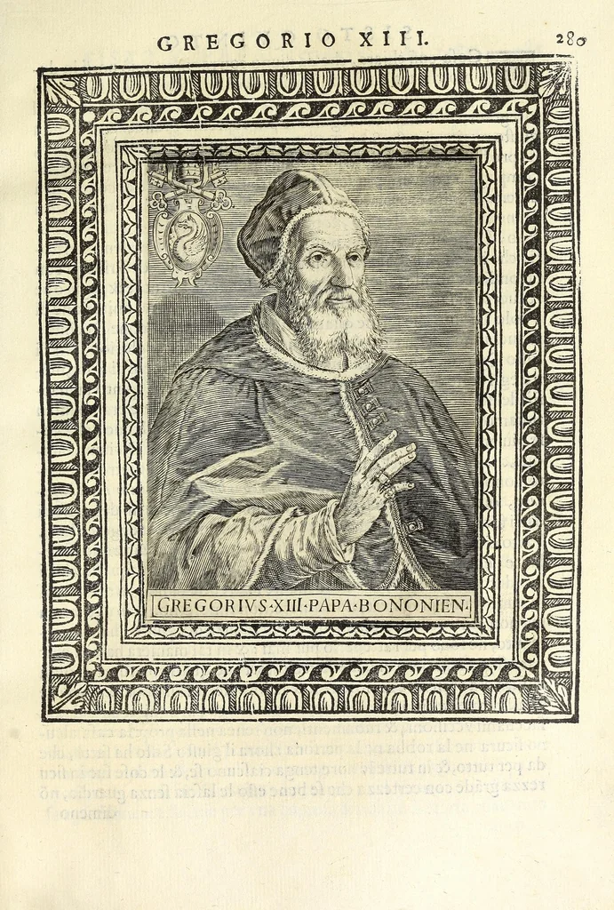 An illustration from Le vite de pontefici, 1588, leaf 577