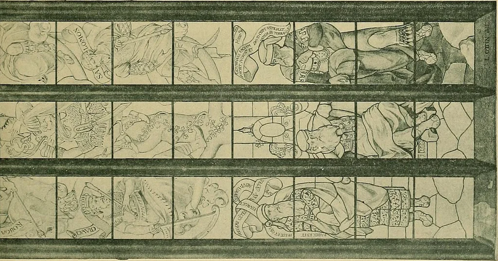 An illustration from Le vitrail; son histoire, ses manifestations à travers les âges et les peuples, 1896, leaf 180