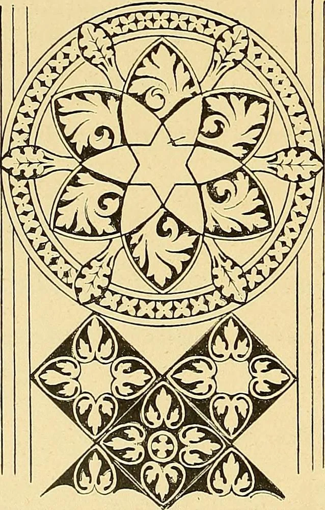 An illustration from Le vitrail; son histoire, ses manifestations à travers les âges et les peuples, 1896, leaf 217