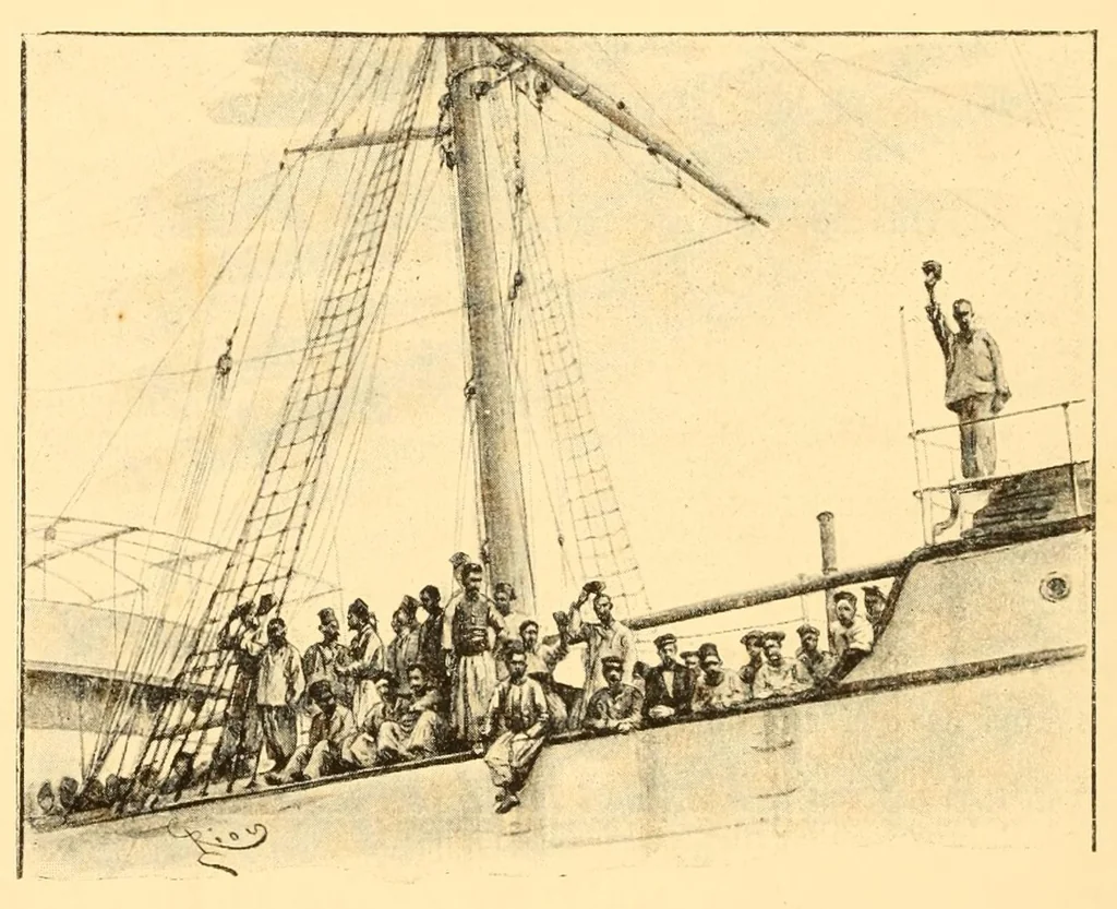 An illustration from Le voyage de mon fils au Congo, 1894, leaf 20