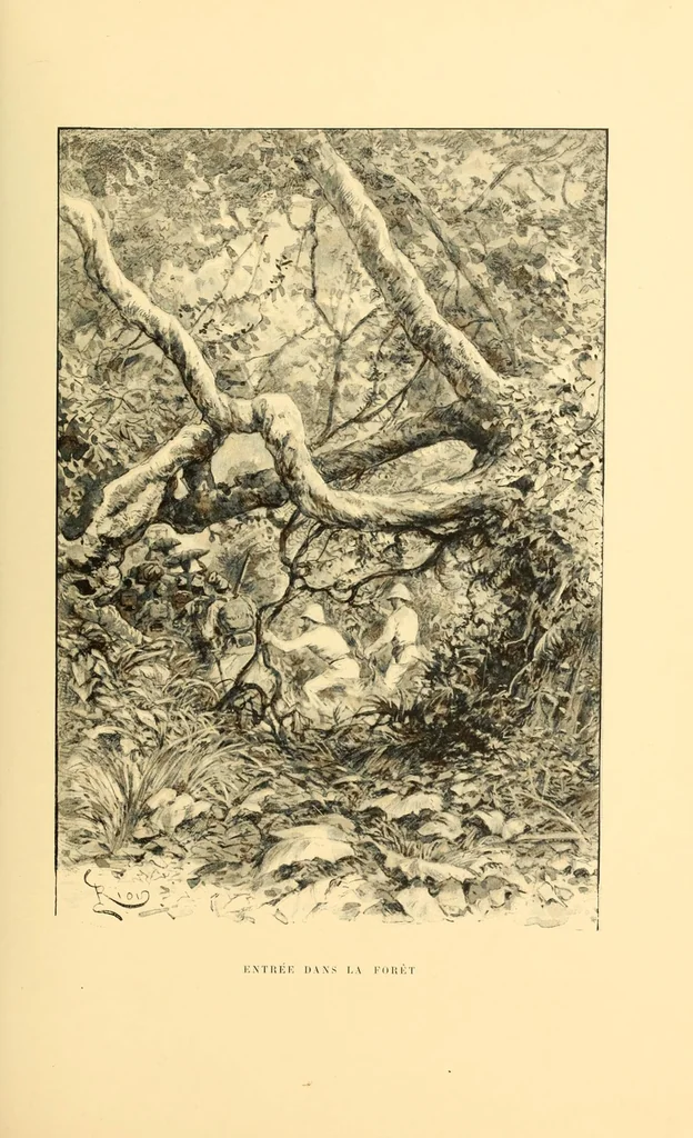 An illustration from Le voyage de mon fils au Congo, 1894, leaf 63