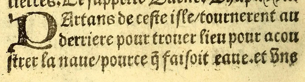 An illustration from Le voyage et nauigation, faict par les Espaignolz es Isles de Mollucques. Des isles quilz ont trouue audict voyage, des roys dicelles, de leur gouuernement & maniere de viure, auec plusiers aultres choses, 1525, leaf 108