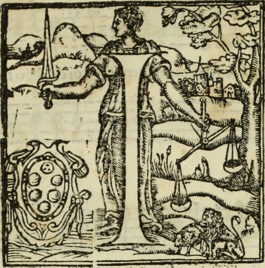 An illustration from L'Evridice : composta in mvsica in stile rappresentatiuo, 1600, leaf 18