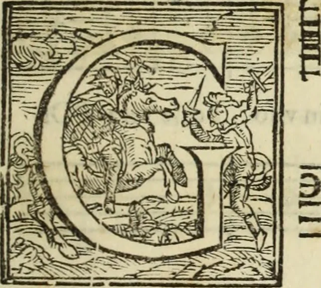 An illustration from L'Evridice : composta in mvsica in stile rappresentatiuo, 1600, leaf 58