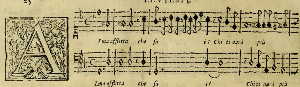 An illustration from L'evterpe, 1606, leaf 32