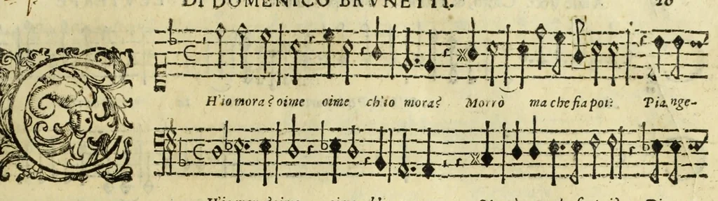 An illustration from L'evterpe, 1606, leaf 33