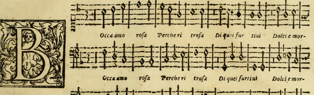 An illustration from L'evterpe, 1606, leaf 57