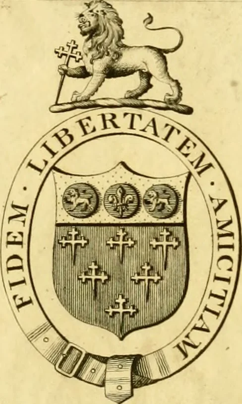 An illustration from Lexicon graecolatinum : seu, Epitome Thesauri graecae linguae ab Henrico Stephano constructi, quae hactenus sub nomine Ioh: Scapulae prodiit: lexicon sanè ultra praecedentes editiones, innumeris dictionibus, è probatis autoribus petitis, locupletatum .., 1616, leaf 1