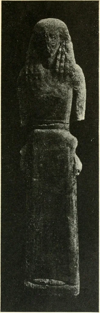 An illustration from L'expression des sentiments dans l'art grec : les facteurs expressifs, 1914, leaf 118