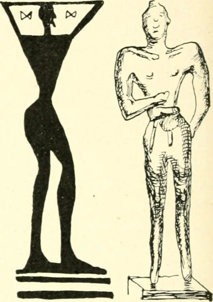 An illustration from L'expression des sentiments dans l'art grec : les facteurs expressifs, 1914, leaf 125