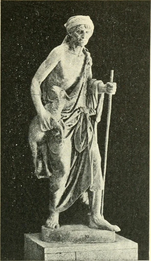 An illustration from L'expression des sentiments dans l'art grec : les facteurs expressifs, 1914, leaf 216