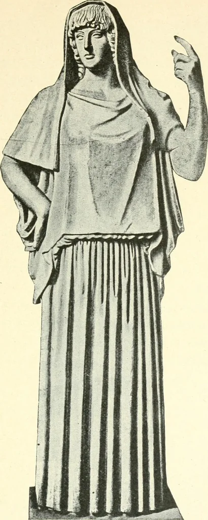 An illustration from L'expression des sentiments dans l'art grec : les facteurs expressifs, 1914, leaf 232