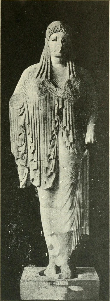 An illustration from L'expression des sentiments dans l'art grec : les facteurs expressifs, 1914, leaf 254