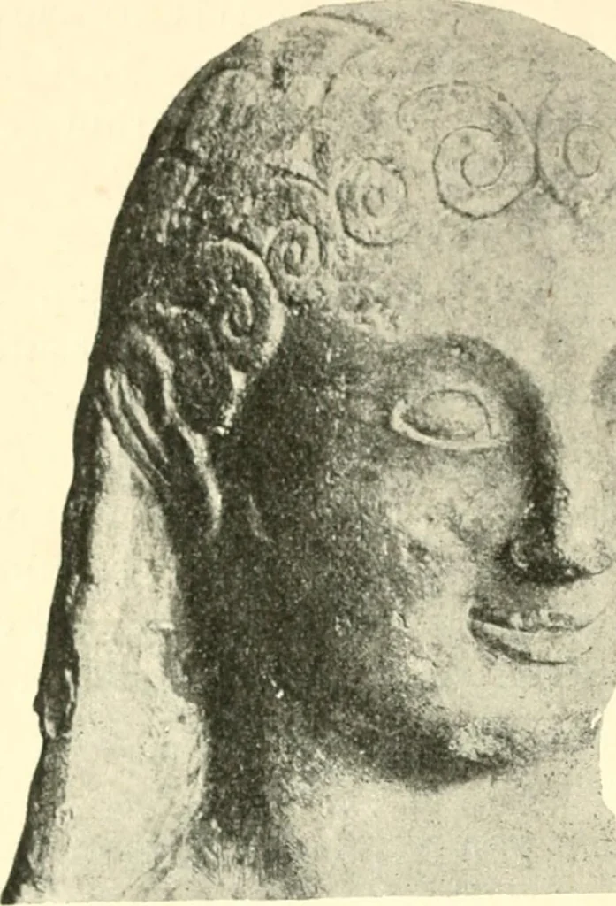 An illustration from L'expression des sentiments dans l'art grec : les facteurs expressifs, 1914, leaf 27
