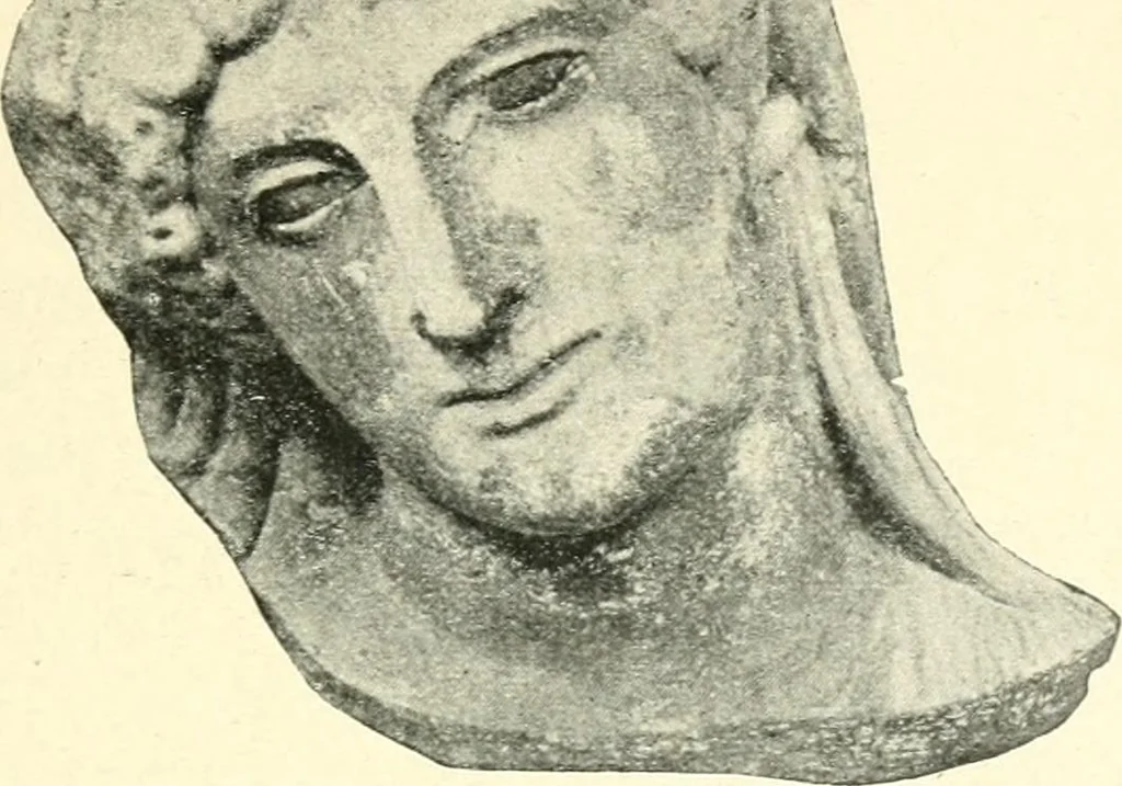An illustration from L'expression des sentiments dans l'art grec : les facteurs expressifs, 1914, leaf 286
