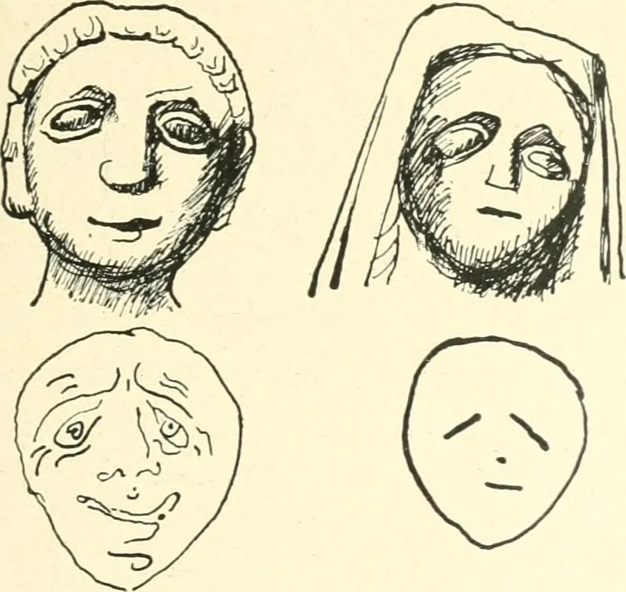 An illustration from L'expression des sentiments dans l'art grec : les facteurs expressifs, 1914, leaf 342