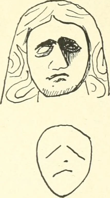 An illustration from L'expression des sentiments dans l'art grec : les facteurs expressifs, 1914, leaf 342