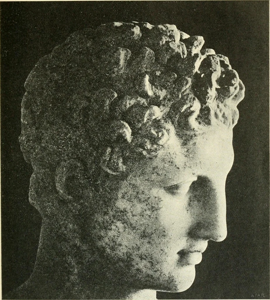 An illustration from L'expression des sentiments dans l'art grec : les facteurs expressifs, 1914, leaf 36