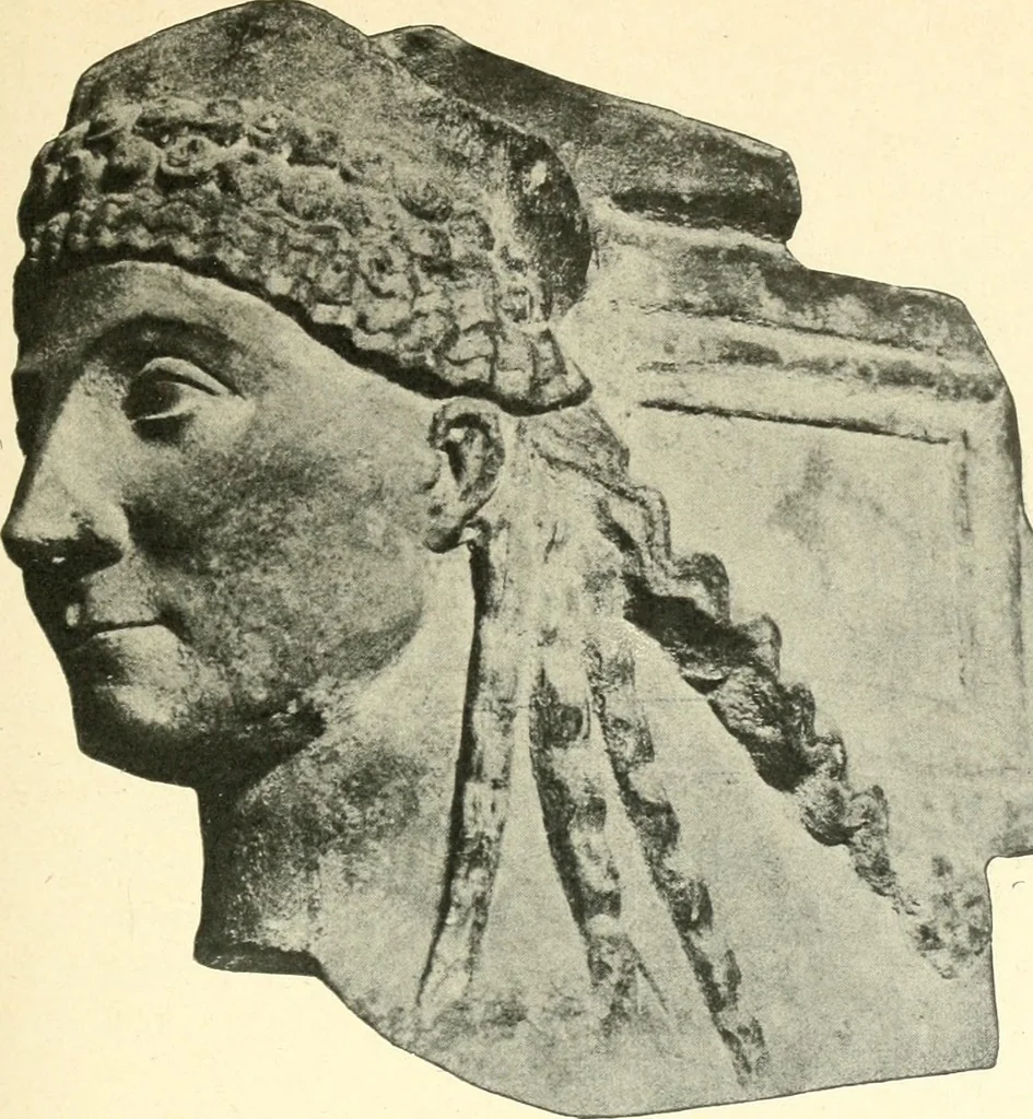 An illustration from L'expression des sentiments dans l'art grec : les facteurs expressifs, 1914, leaf 54