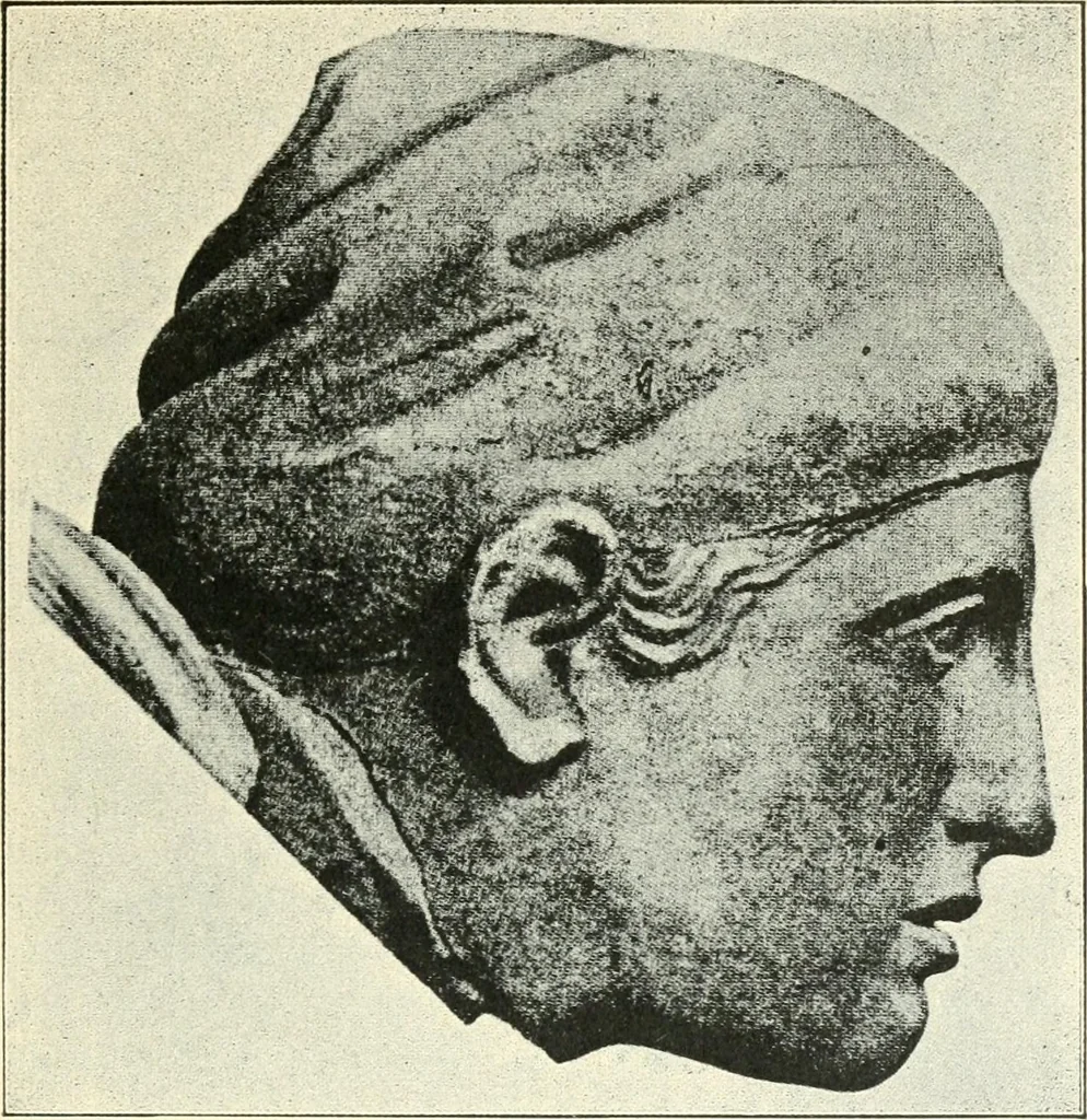 An illustration from L'expression des sentiments dans l'art grec : les facteurs expressifs, 1914, leaf 60