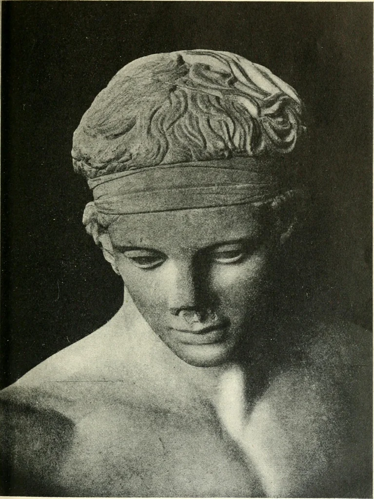 An illustration from L'expression des sentiments dans l'art grec : les facteurs expressifs, 1914, leaf 66