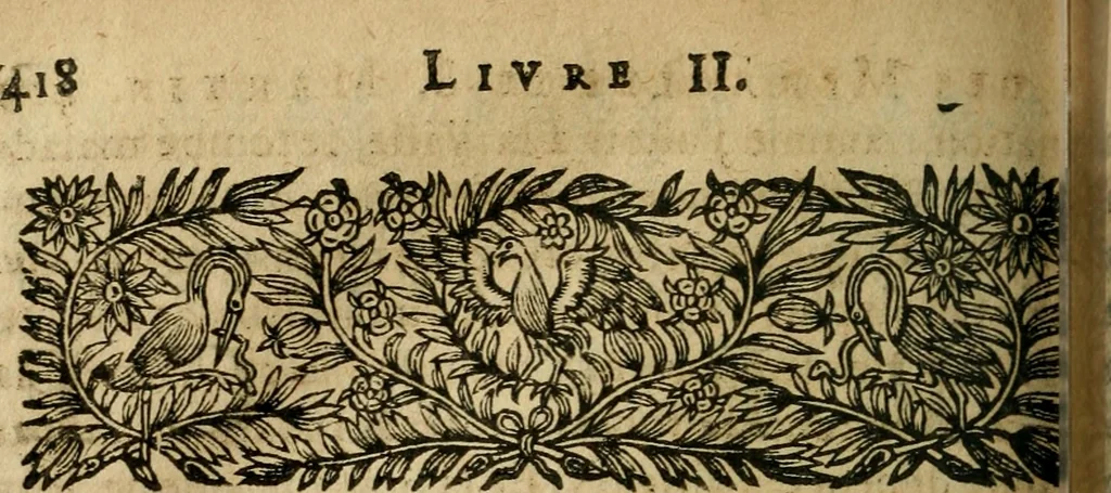 An illustration from L'Histoire des François, 1668, leaf 485